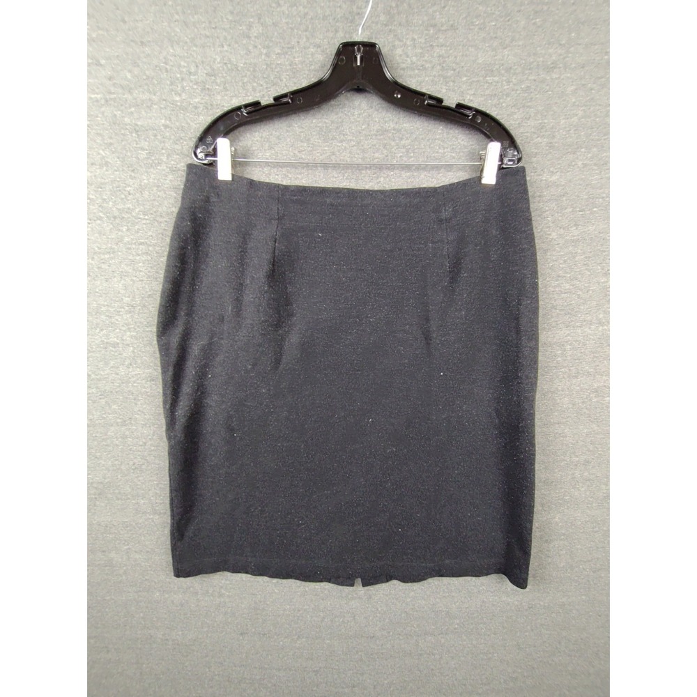 Eileen Fisher Womens Skirt XL Black Knee Length Stretch Pull On Capsule Office